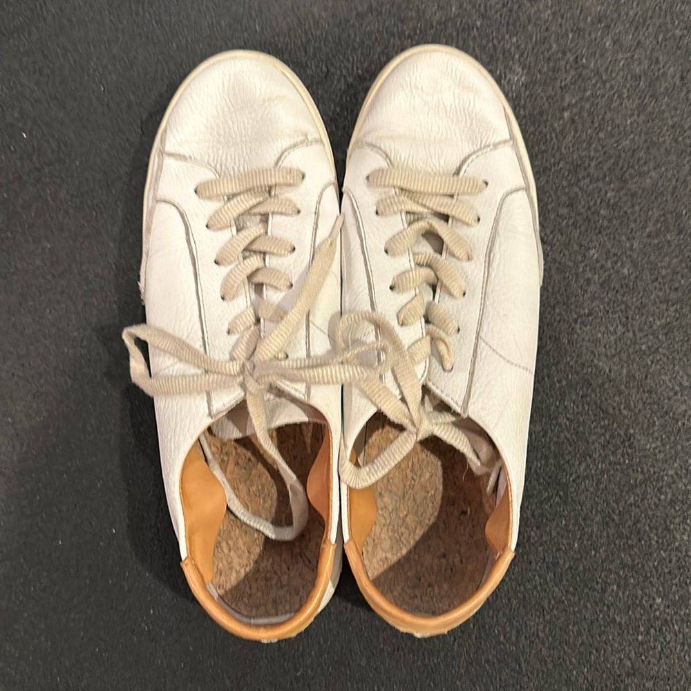 Soludos Women’s White Leather Ibiza Lace up with Cork inner